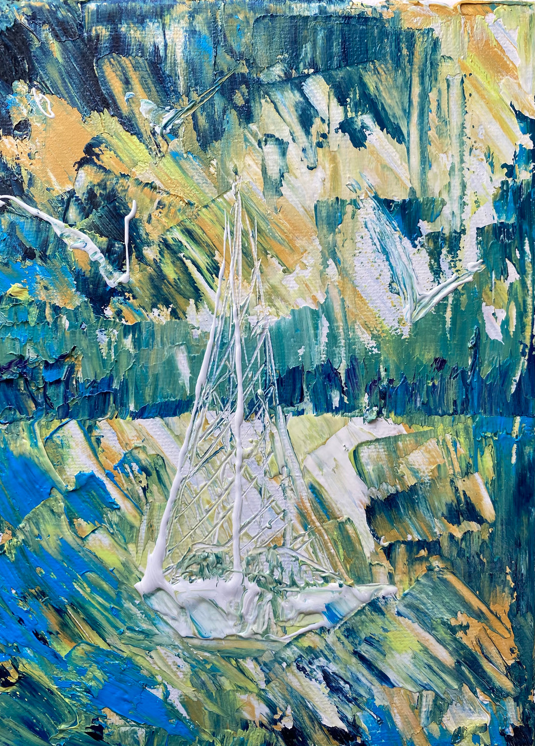 Anchored - ART PRINT of an Original Oil Pianting - 8x6 inches