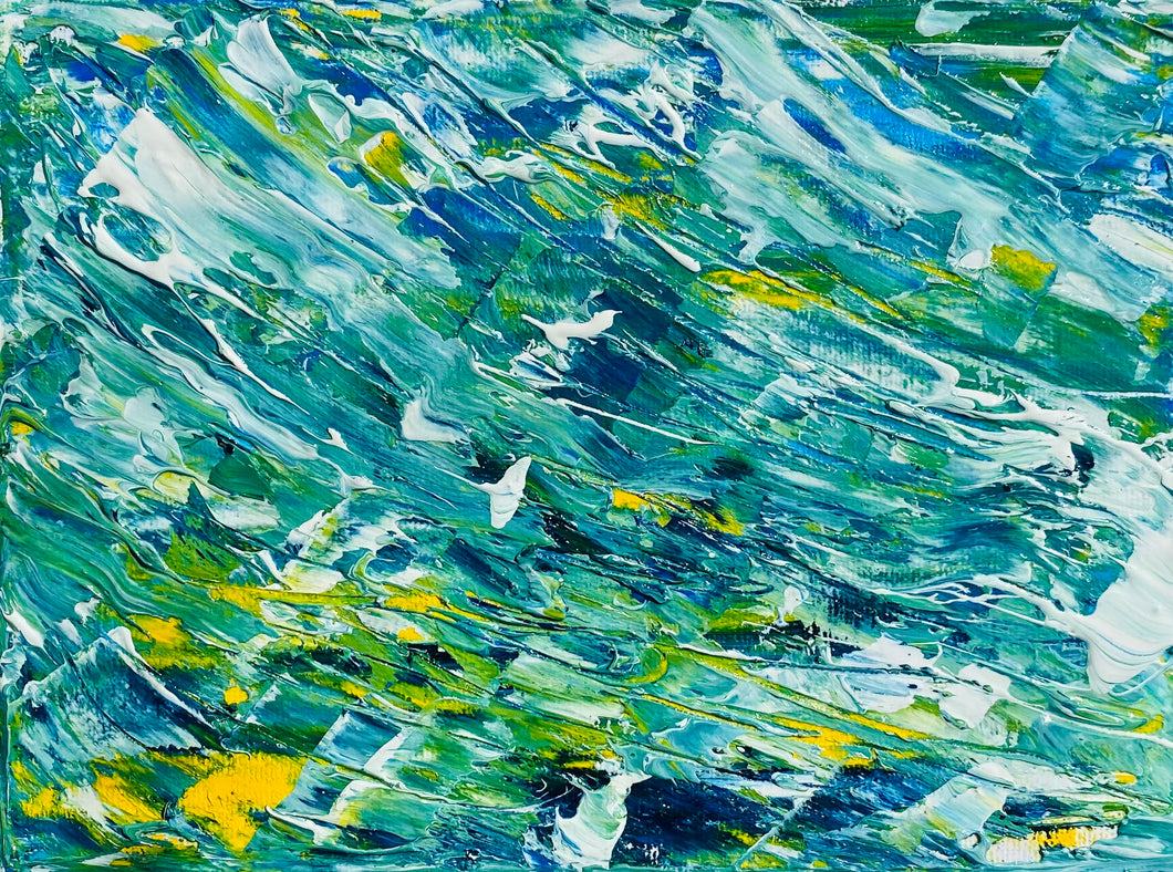 Through the Waves -  ART PRINT of an Original Oil Painting