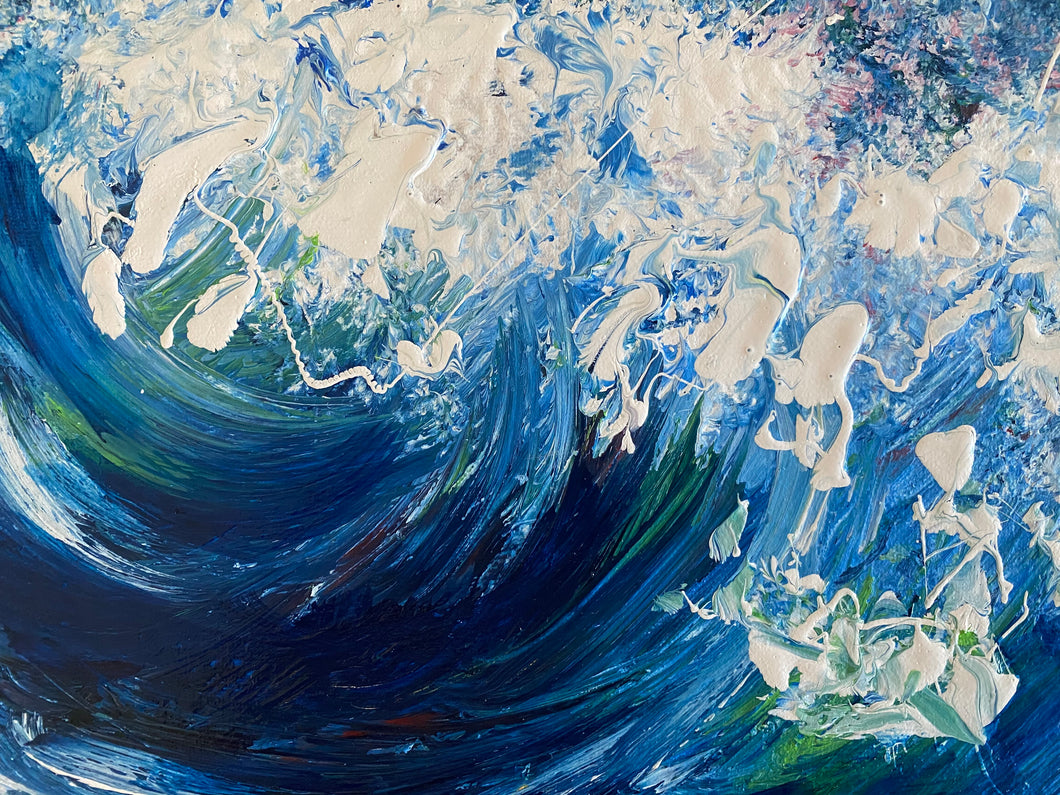 Through the Waves -  ART PRINT of an Original Oil Painting